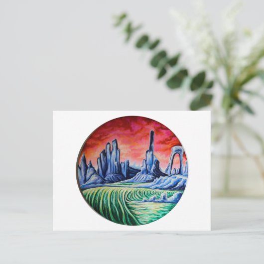 Buitenaards landschap van Nefertara Briefkaart (Staand voorkant)