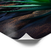 Buitenaards Landschap Waterval en manen Perfect Poster (Hoek)