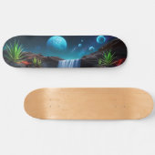 Buitenaards Landschap Waterval Moons Persoonlijk Skateboard (Horizontaal)