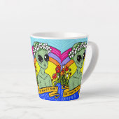 buitenaards latte mok (Rechterhoek)