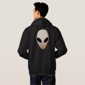 Buitenaards masker met futuristische markeringen hoodie (Achterkant volledig)