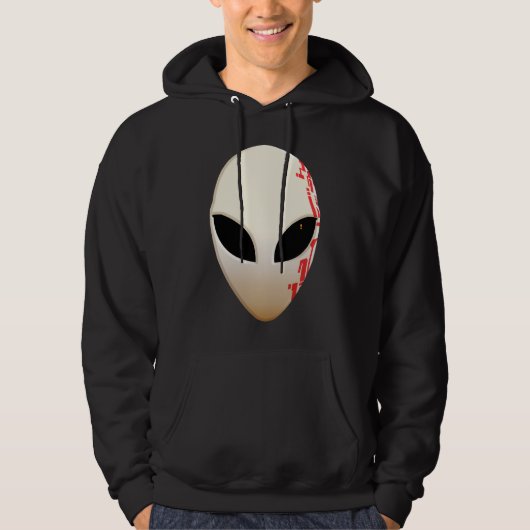 Buitenaards masker met futuristische markeringen hoodie (Voorkant)