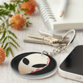 Buitenaards masker met futuristische markeringen sleutelhanger (Voorkant Rechts)