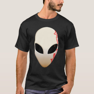 Buitenaards masker met futuristische markeringen t-shirt
