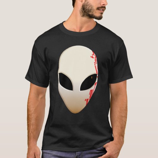 Buitenaards masker met futuristische markeringen t-shirt (Voorkant)