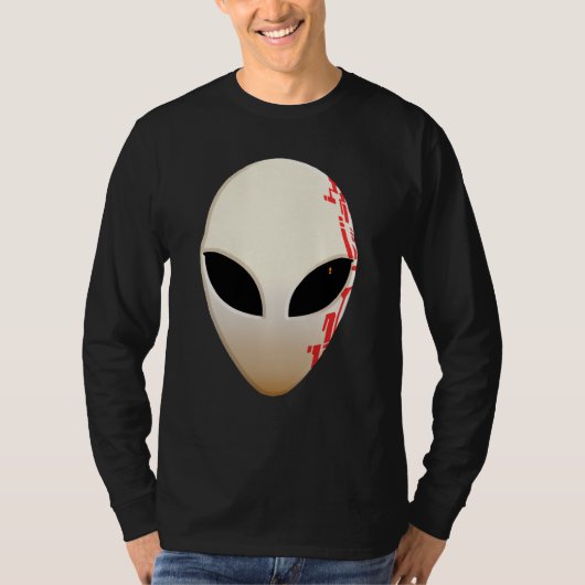 Buitenaards masker met futuristische markeringen t-shirt (Voorkant)