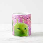 buitenaards meme groene kitten mok (Center)