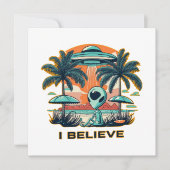 buitenaards met UFO GELOOF IK (Voorkant)