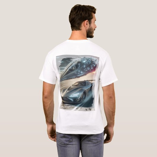 Buitenaards Neon Drift Embleem T-shirt (Achterkant volledig)
