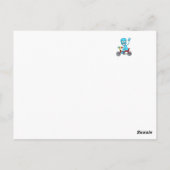 buitenaards op kleine fiets briefkaart (Achterkant)