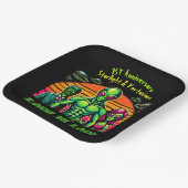 Buitenaards paar in Galactische Affectie Papieren Bordje (Gebogen)