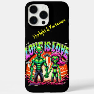 Buitenaards paar in kosmische liefde iPhone 16 pro max hoesje