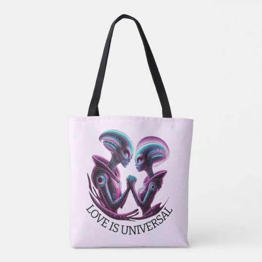 buitenaards paar tote bag (Achterkant)
