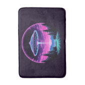 Buitenaards ruimteschip retro futuristisch badmat (Voorkant Verticaal)