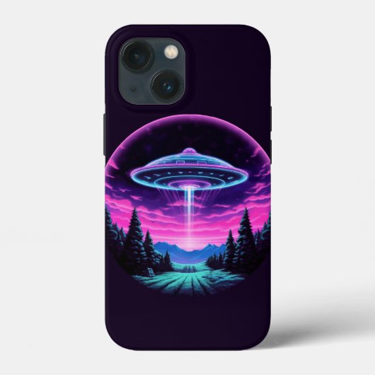 Buitenaards ruimteschip Retro Futuristisch Case-Mate iPhone Case (Achterkant)