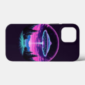 Buitenaards ruimteschip Retro Futuristisch Case-Mate iPhone Case (Achterkant (horizontaal))