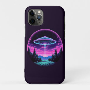 Buitenaards ruimteschip Retro Futuristisch Case-Mate iPhone Case