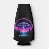 Buitenaards ruimteschip retro futuristisch flesjeskoeler (Voorkant)