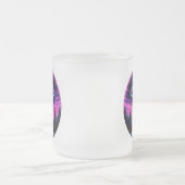 Buitenaards ruimteschip retro futuristisch matglas koffiemok (Center)