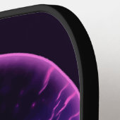 Buitenaards ruimteschip retro futuristisch pickleball paddle (Links Detail)