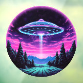 Buitenaards ruimteschip retro futuristisch raamsticker (Vel 3)