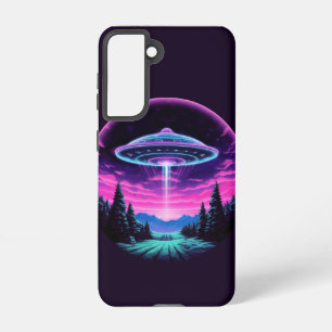 Buitenaards ruimteschip retro futuristisch samsung galaxy hoesje