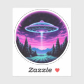 Buitenaards ruimteschip retro futuristisch sticker (Vel)