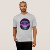 Buitenaards ruimteschip retro futuristisch t-shirt (Voorkant volledig)