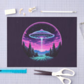 Buitenaards ruimteschip retro futuristisch tissuepapier (Craft)