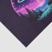 Buitenaards ruimteschip retro futuristisch tissuepapier (Detail)