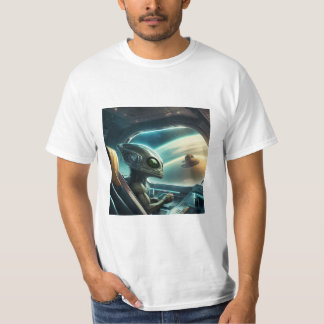 Buitenaards ruimteschip t-shirt