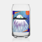 Buitenaards ruimteschip UFO Space Blikvorm Glas (Achterkant)