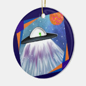 Buitenaards ruimteschip UFO Space Keramisch Ornament (Links)
