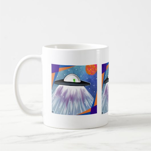 Buitenaards ruimteschip UFO Space Koffiemok (Links)