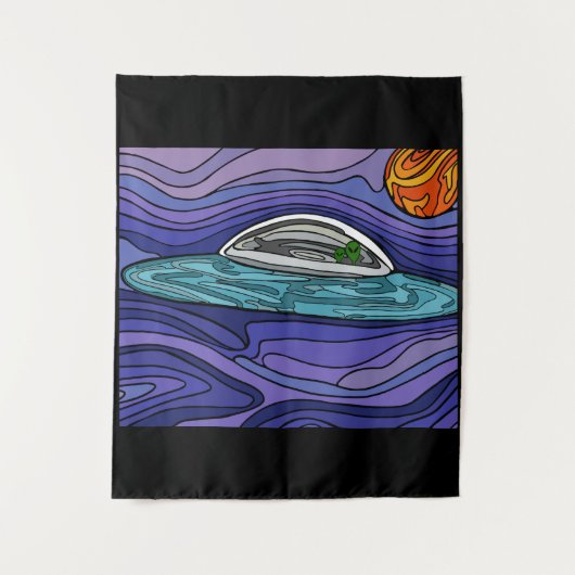 Buitenaards ruimteschip UFO UAP paranormaal Wandkleed (Voorkant)