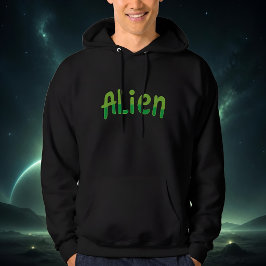 Buitenaards Schattig Speels Ruimte Alien Groene Ty Hoodie