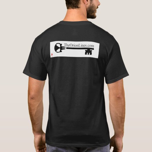 Buitenaards skelet belangrijke theorionlijnen t-shirt (Achterkant)