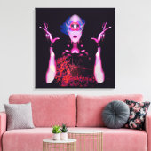 Buitenaards spook canvas afdruk (Insitu (Woonkamer))