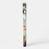 Buitenaards strand selfie retro kunst iPhone hoesje (Linkerkant)