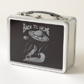 buitenaards surfende illustratie met thuis (Voorkant)