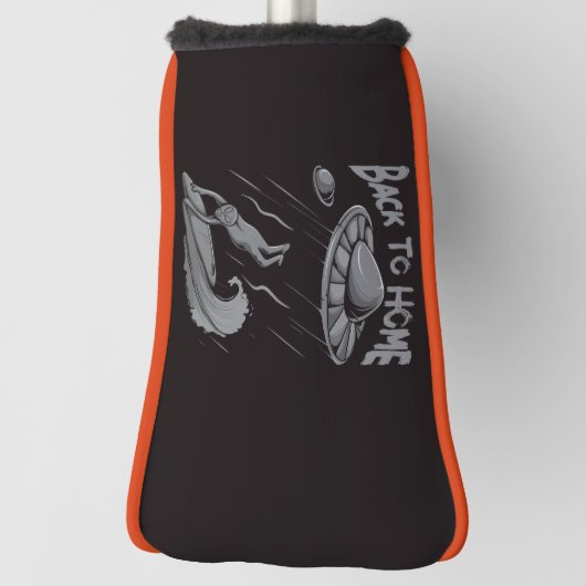 buitenaards surfende illustratie met thuis golfheadcover (Draai 90)