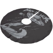 buitenaards surfende illustratie met thuis kerstboom rok (Gekanteld)