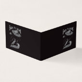 buitenaards surfende illustratie met thuis visitekaartje (Buitenkant)