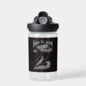 buitenaards surfende illustratie met thuis waterfles (Voorkant)