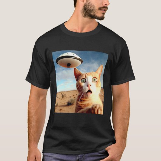 Buitenaards UFO Kat 2 T-shirt (Voorkant)