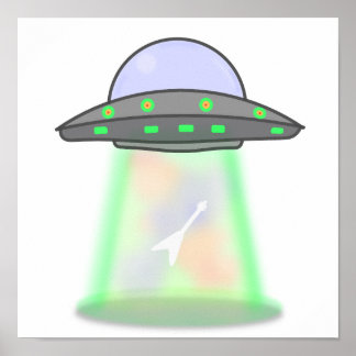 buitenaards ufo-muurkunst poster