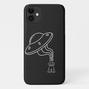 Buitenaards UFO ontvoert een hond puppy Case-Mate iPhone Case