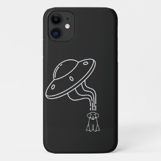 Buitenaards UFO ontvoert een hond puppy Case-Mate iPhone Case