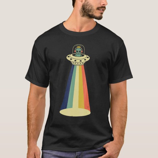 Buitenaards UFO Ruimteschip Alien Ontvoering T-shirt (Voorkant)