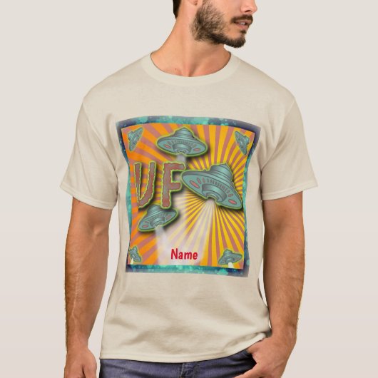 Buitenaards UFO-ruimteschip T-shirt (Voorkant)